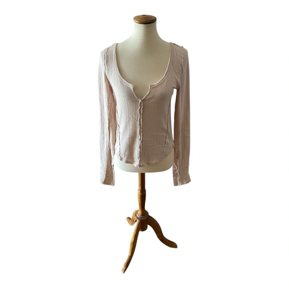 #066, free people, long sleeve tee, size L, NWT